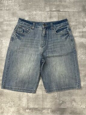 Vintage Bongo Jorts Jeans Denim Shorts Light Wash Baggy Y2K Skater Mens Size 32
